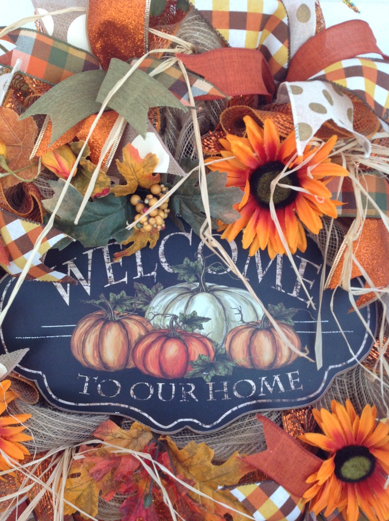 Fall Wreath for Front Door Autumn Wreath Fall Door Wreath - Etsy