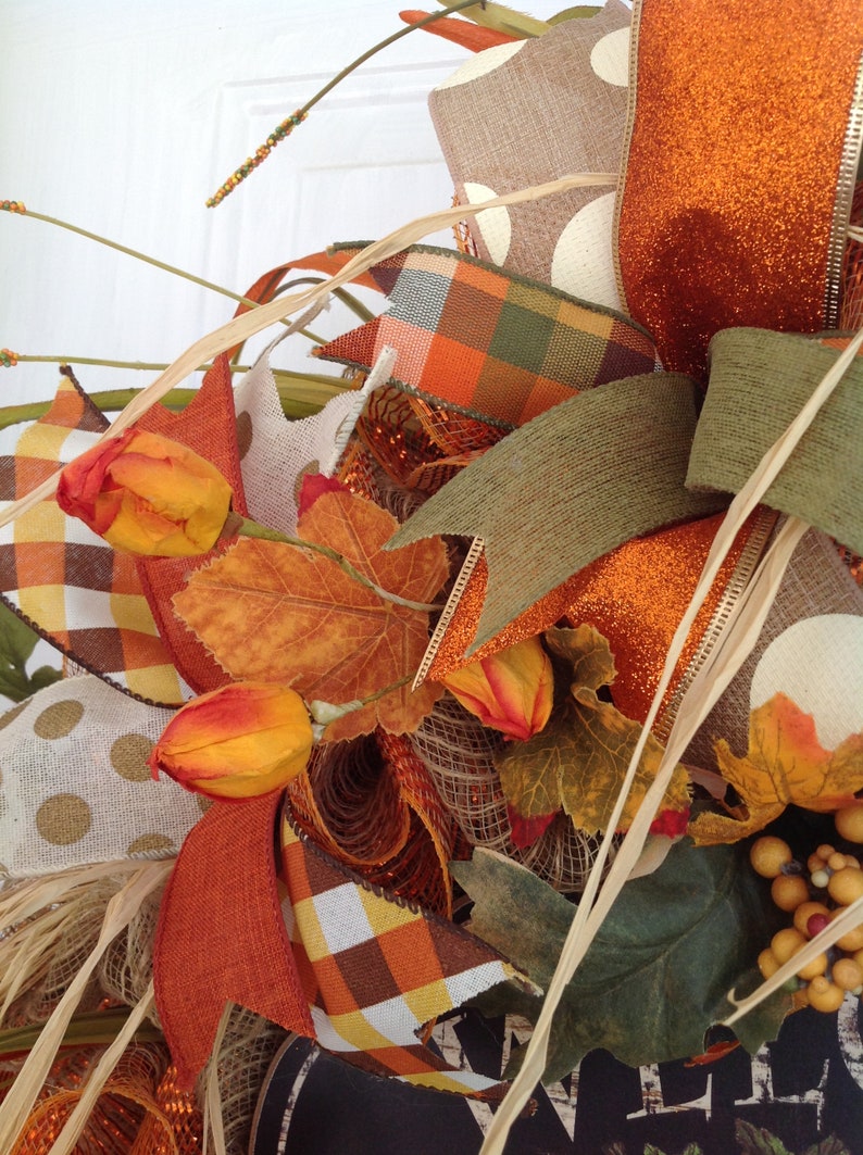 Fall Wreath for Front Door Autumn Wreath Fall Door Wreath - Etsy