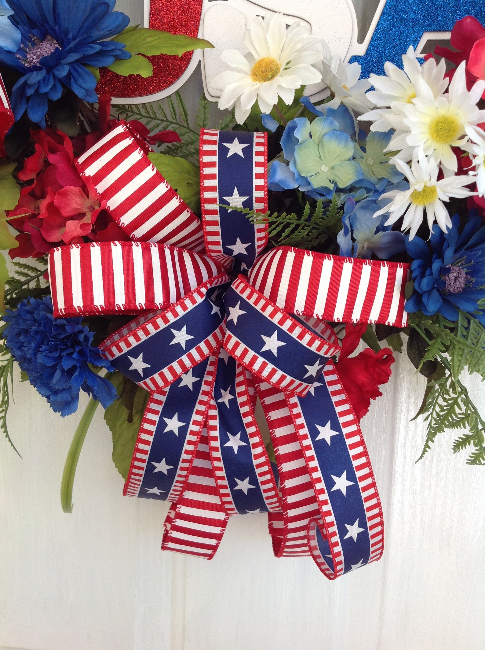 Patriotic Wreath, USA Wreath, Memorial Day Wreath, 4th of July Wreath ...