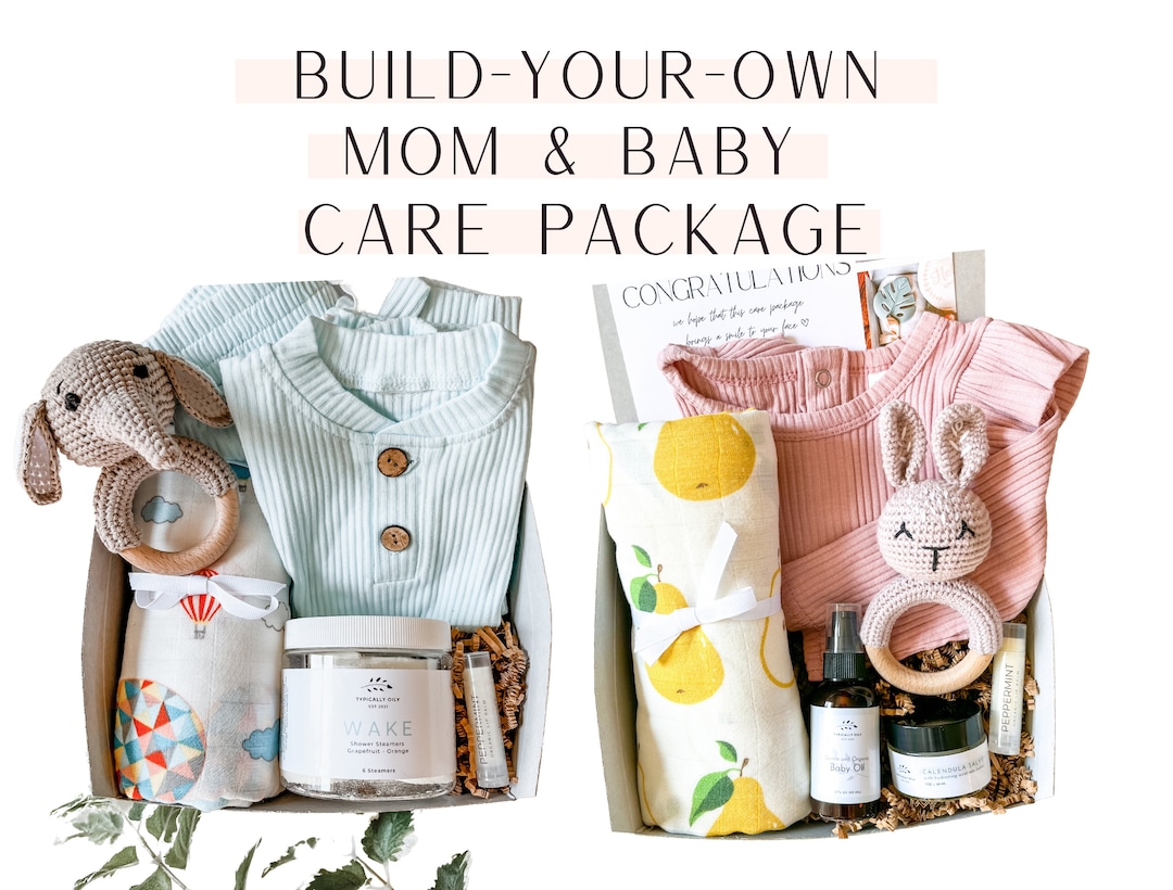 Baby Gift Box, Expecting Mom Gift, New Mom Gift Basket, New Mom Care Package, Baby Boy Gift