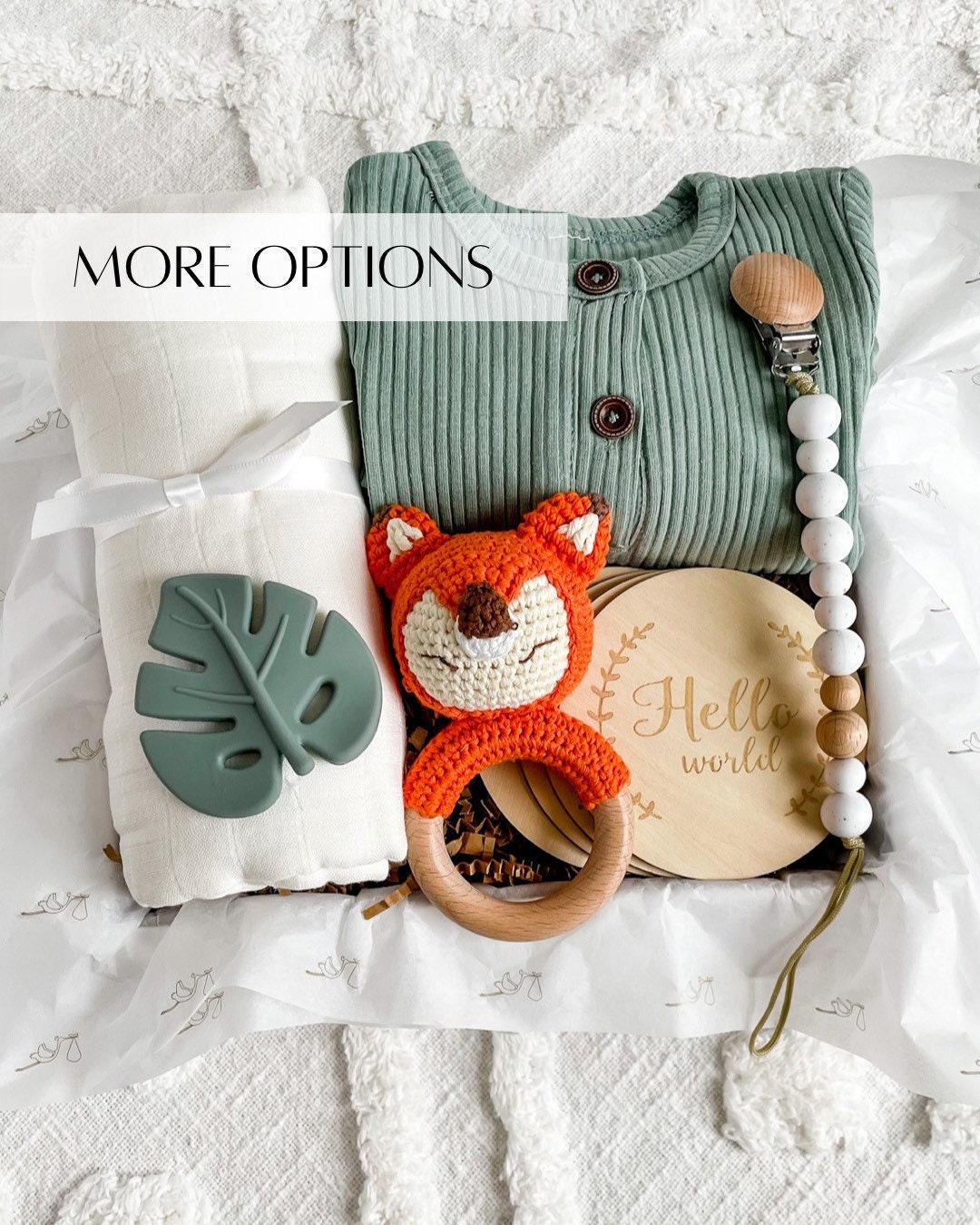 Baby Gift Box New Baby Gift Basket Woodland Baby Gift Set Etsy Canada