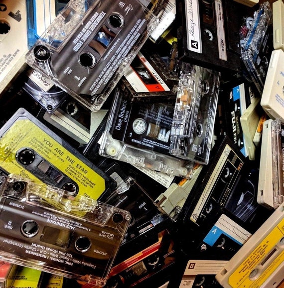 Cassette Tape Lot Of 25 Used Tapes For Crafts Or Etsy