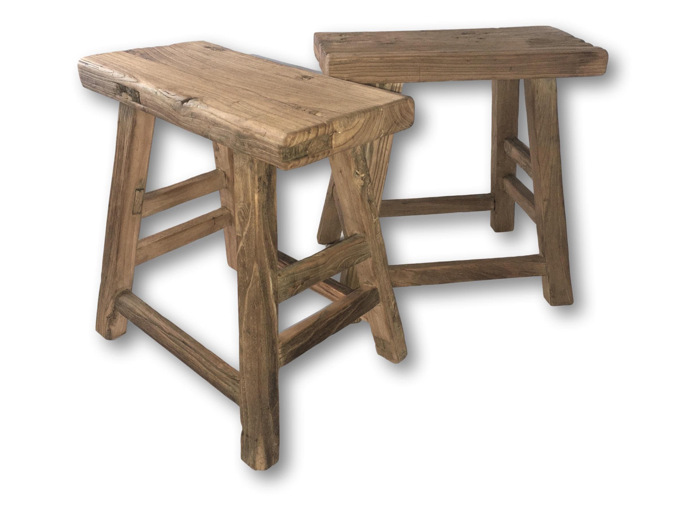 Rustic stool side table deals