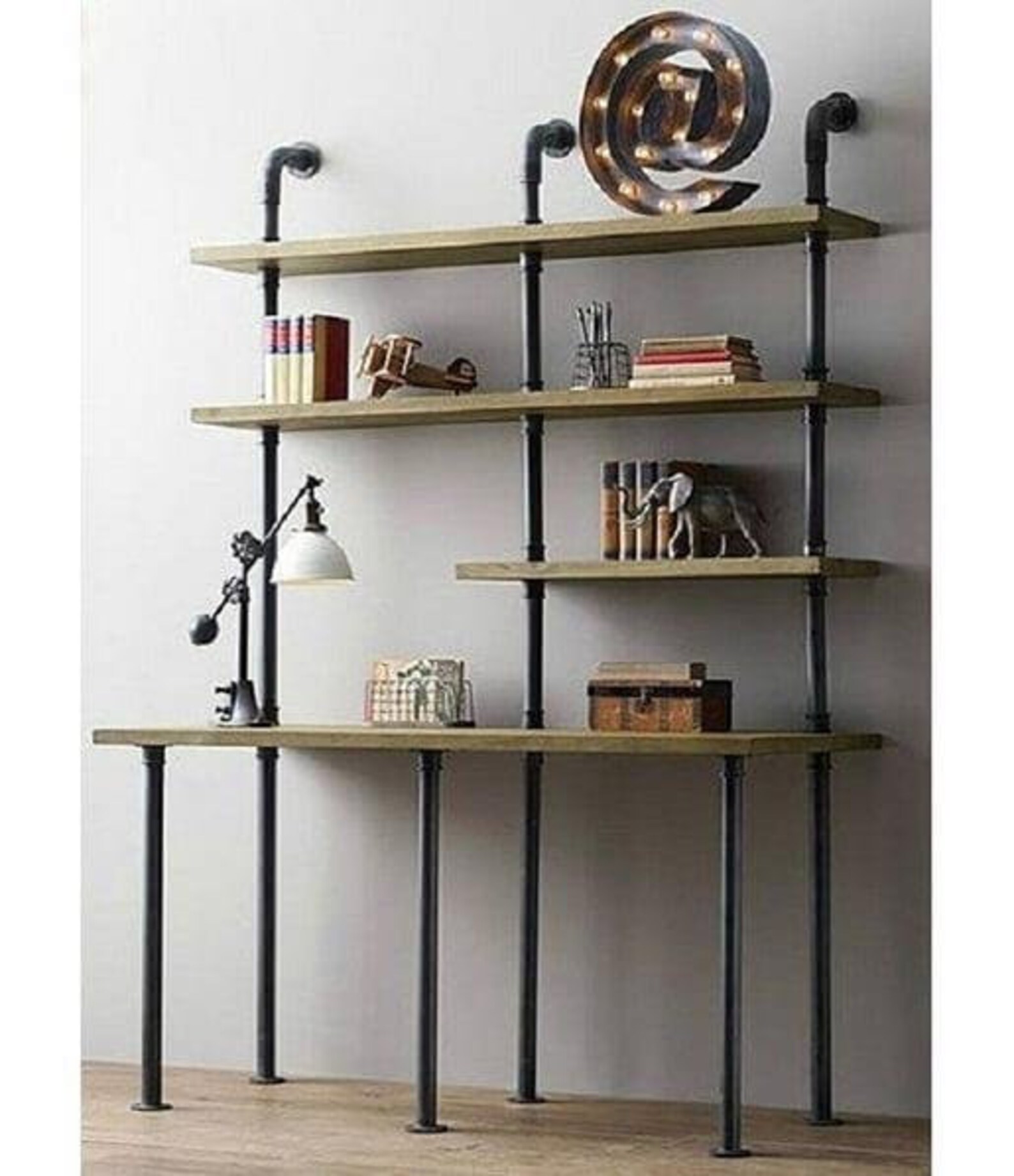 Industrial Pipe Office Desk 44cm Depth Desktop Industrial | Etsy UK