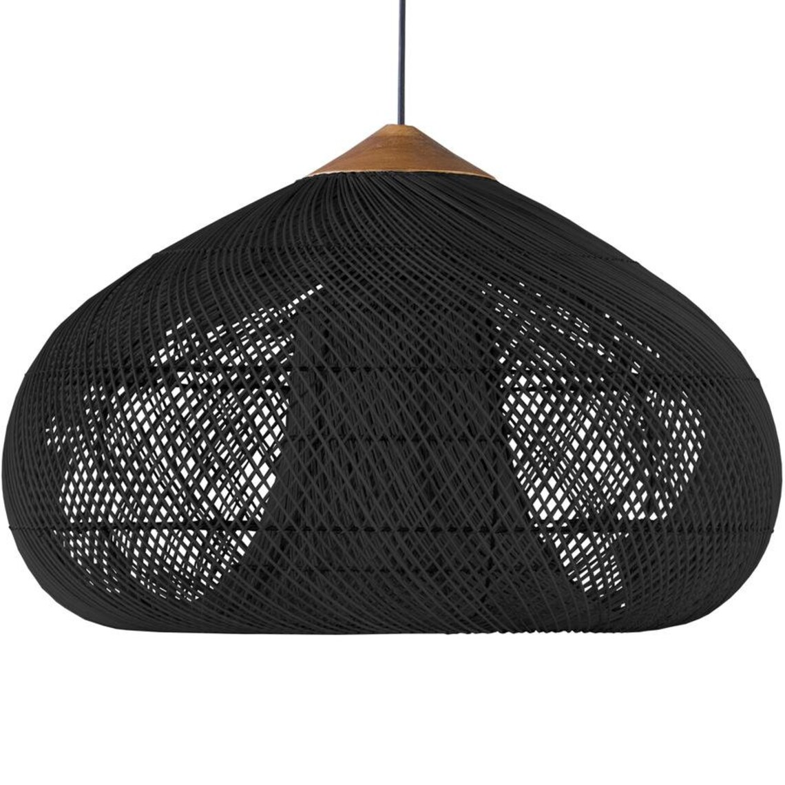 Drum Lamp Large Rattan lamp shade & light fitting Wicker Etsy