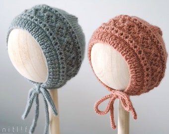 Knitting Pattern - Yuna Bonnet - Instant PDF Download