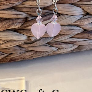 Pink Heart Earrings