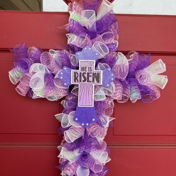 Easter Cross Wreath Etsy