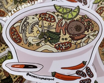 Pho Cell Vinyl Sticker | Science Biology STEM Molecular Food Sciart Vietnamese Food