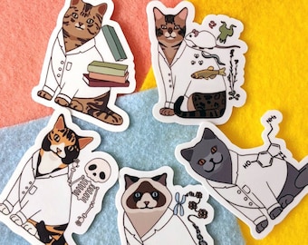 Purfessors Vinyl Sticker | Science Stem Biology Chemistry Microbiology Neurology Academia Nerd Geek PhD MSc