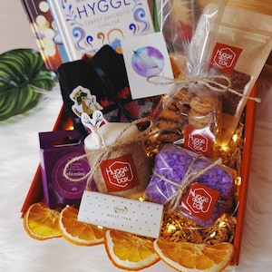 Caixa Hygge - Relaxe | Cesta de presente para ela - Conjunto de inauguração - Caixa de correio - Presente para a mãe - Presente para a mãe da filha
