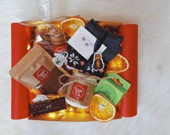 Coffret Hygge - Soirée douillette | Coffret cadeau personnalisé - Cadeau pour elle - Charmant - Style danois - Cadeau longue distance