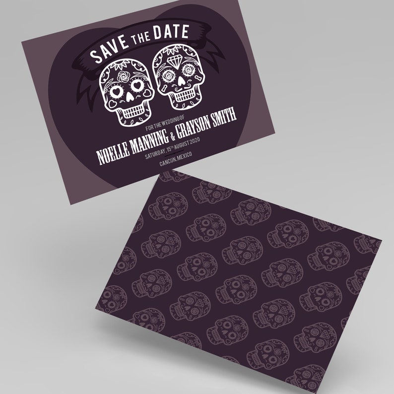 Save the Date Dia de los Muertos Printable