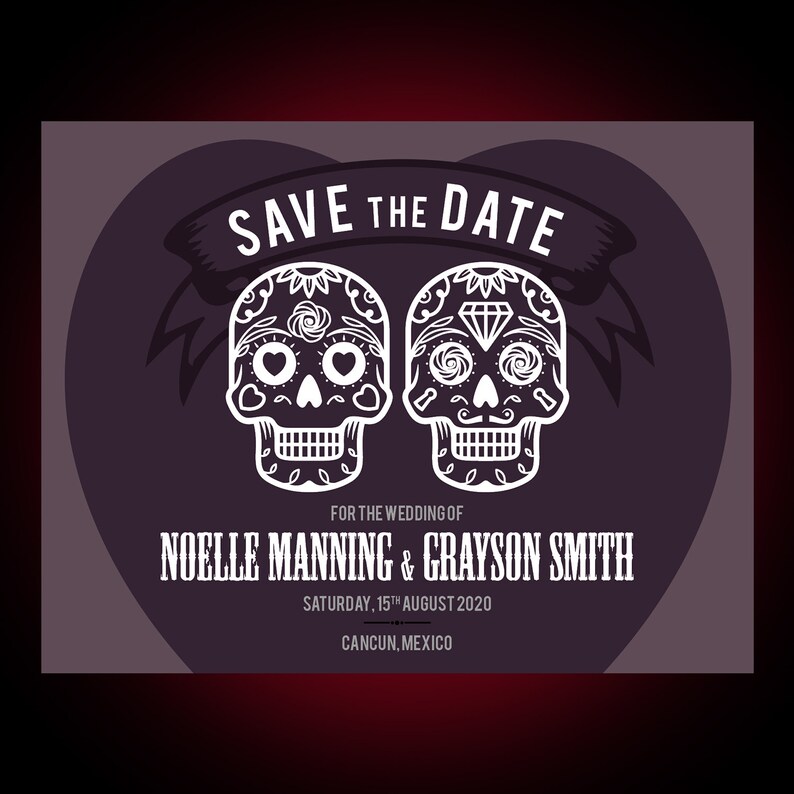 Save the Date Dia de los Muertos Printable