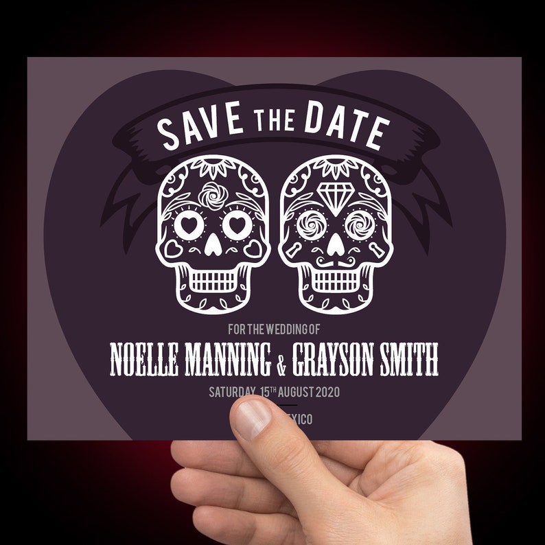 Save the Date Dia de los Muertos Printable