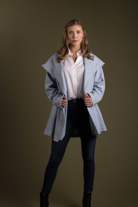 Melton Wool Hooded Jacket - Etsy
