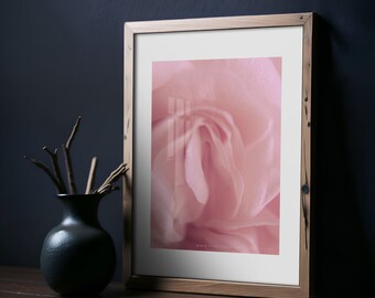 Sapphic Love Story No. 3 Print | Lesbian Valentines Gift | Pink Floral Fine Art Print