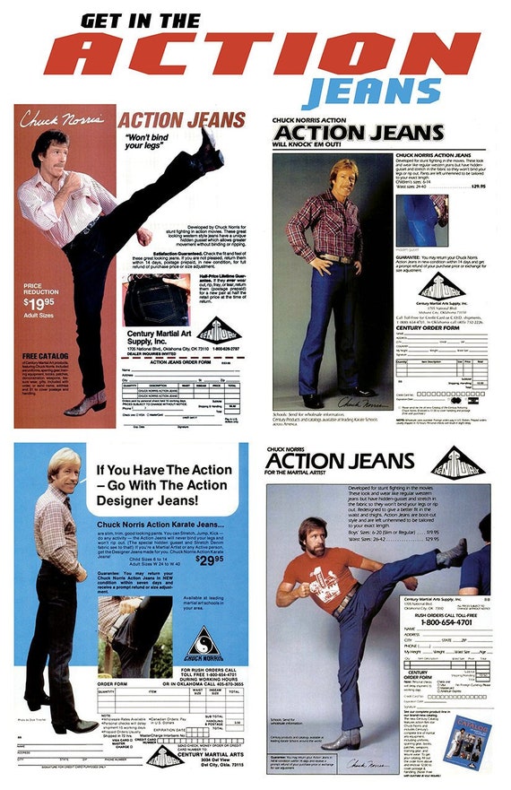 chuck norris action jeans for sale