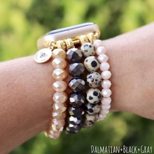 Beaded Watch Band / Compatible with Apple / 38mm 40mm 41mm Smart Watch Stretch Bracelet / Magnetic / Choose Color Scheme / Gift / Four Layer