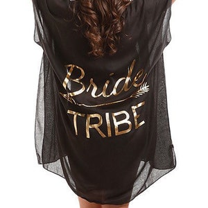 Bridal Party Swimsuit Cover Up Kimono / Bride / Bride Tribe / Mother of the Bride / White / Black / Coverup / Bridesmaid Gifts / Wedding