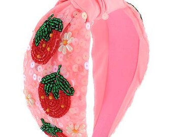 285. The Summer Strawberry ? Rhinestone Beaded Headband Amazon.com : NVENF Strawberry Headbands Accessories Summer  main image 4