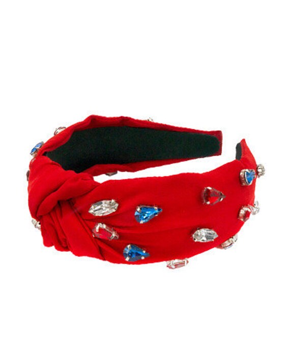 Cerchietti Per Capelli RUIFUU Con Bandiera Americana Per Il Giorno Dell Per Donne Con Nodo Usa Cerchietto Patriottico Per Il 4 Lu~p123169447