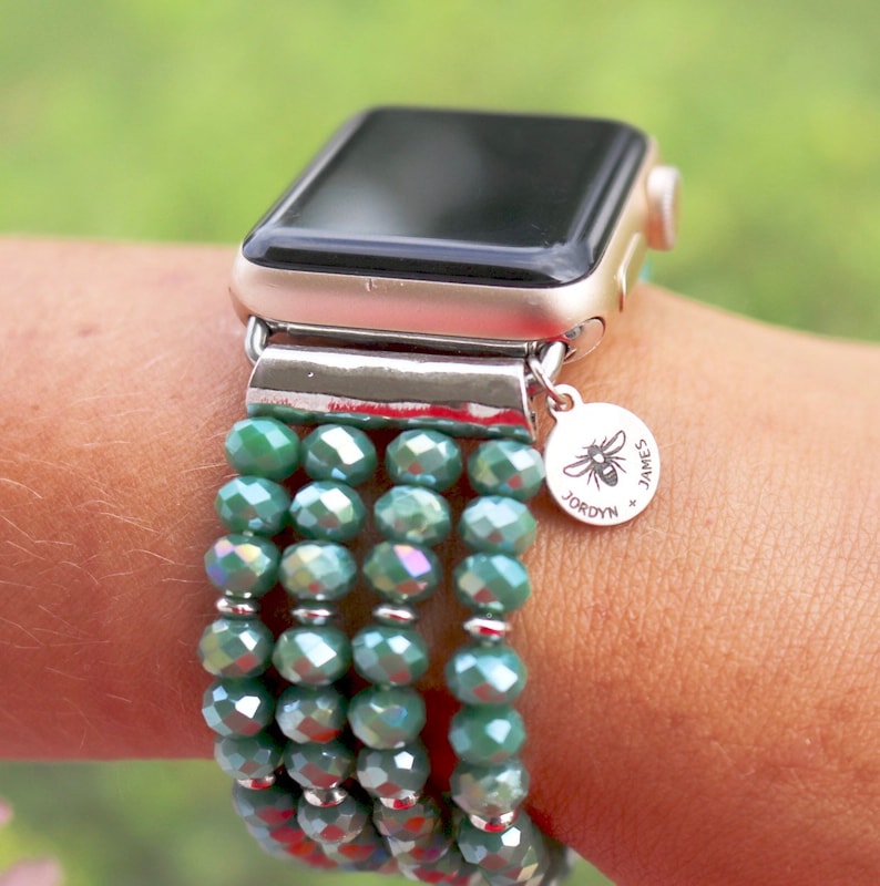 Beaded Apple Watch Band / 38mm Smart Watch Stretch Bracelet / Etsy