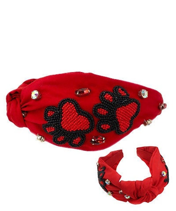 Paw Print Beaded Headband Paw Print Beaded Headband
