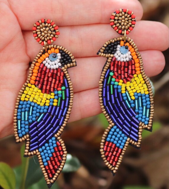 Orecchini Etnici Boho Fatti A Mano: Cerchi Con Perline Colorate In Cristallo, Leggeri Per Donna, Idea Spiaggia