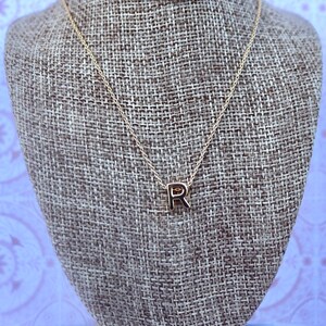 Initial Charm Necklace / 14K Gold Dipped Choose Your Letter / Dainty Jewelry / Adjustable Chain / Simple Necklace / Gifts for Her / Monogram