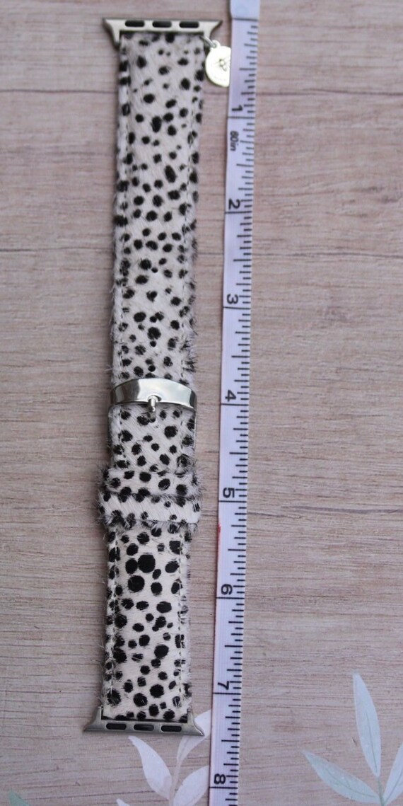 Apple Watch Band Cheetah or Leopard Print Silver Hardware 38mm 40mm 41mm42 Mm 44mm 45mm Band Adjustable Smart Watch Faux Fur Buckle Etsy UK