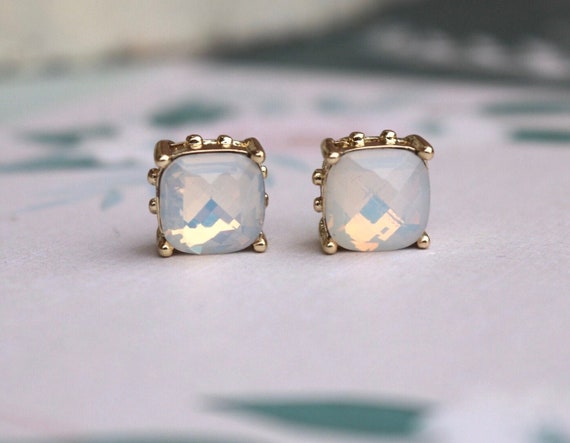 Semi precious stone stud earrings sale