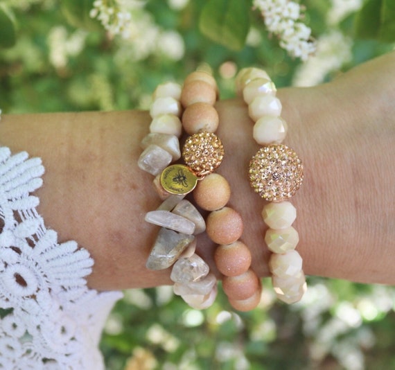 Dropship Arm Candy Natural Stone And Glass Crystal Bracelets to Sell Online  at a Lower Price | Doba