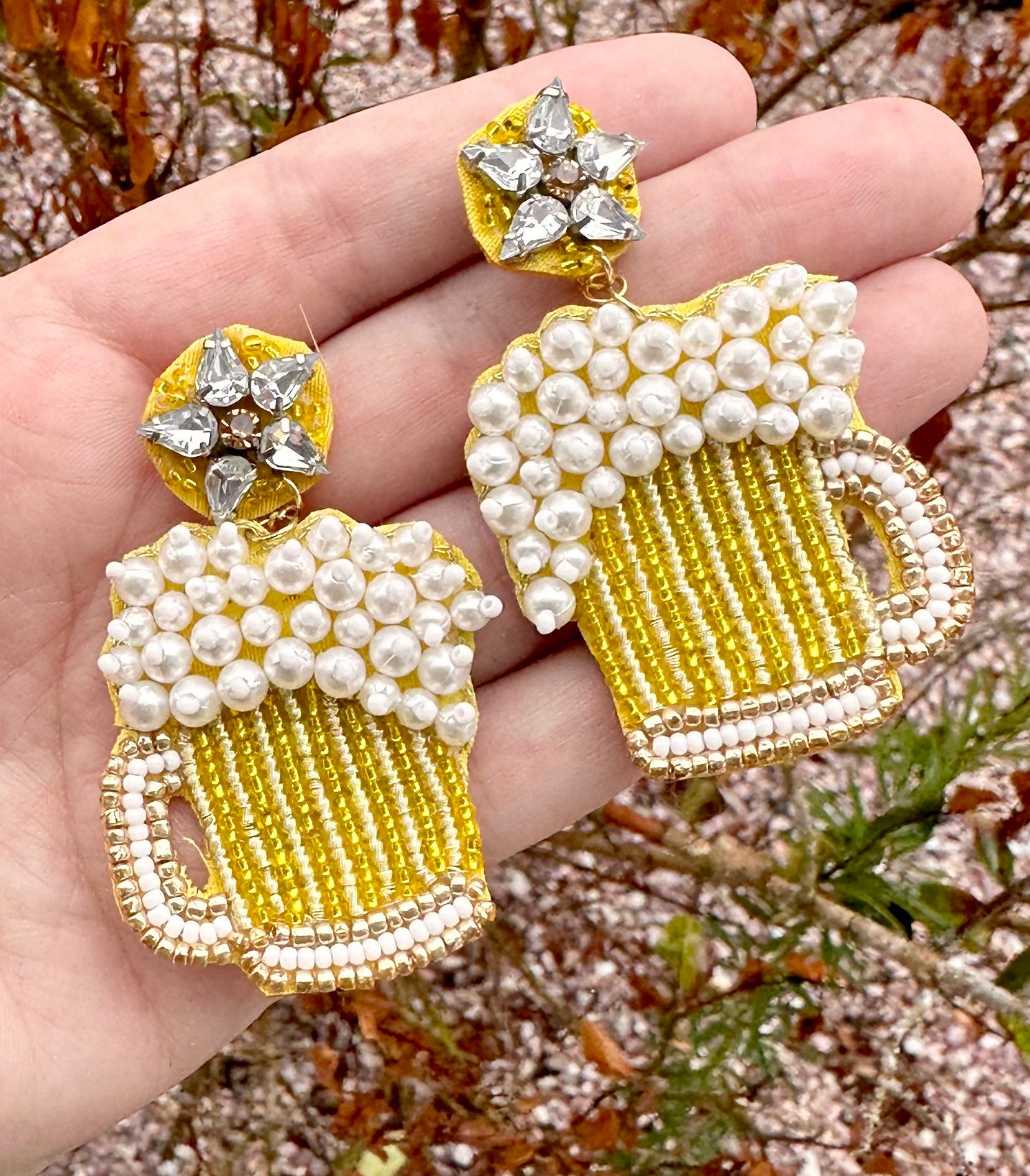 Beaded Drink Earrings - Dos Femmes