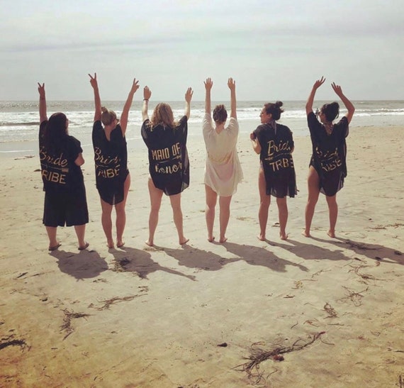Bridal Party Swimsuit Cover up Kimono Bride Bride Tribe