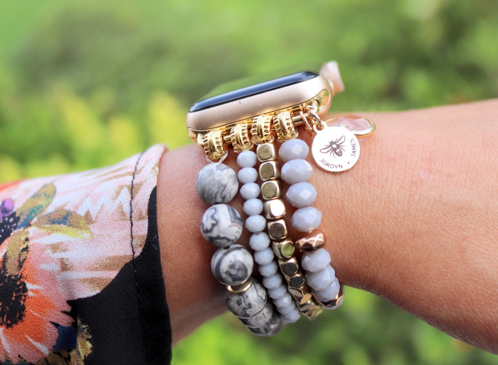 Elegant Freshwater Pearl Apple Watch Wrap Bracelet, Boho