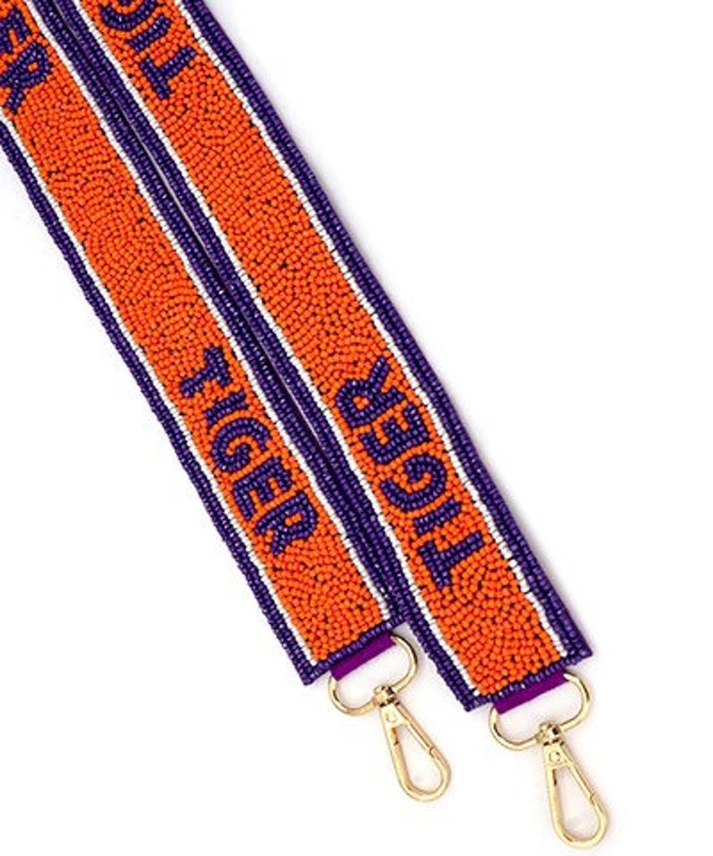 Beaded Purse Strap / Tiger / Yellow Purple Orange / LSU - Etsy