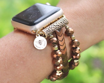 Banda de reloj con cuentas / Compatible con Apple / 38mm 40mm 41mm 42mm 44mm 45mm / Flechas / Pulsera elástica de reloj inteligente / Elegir color / Personalizado