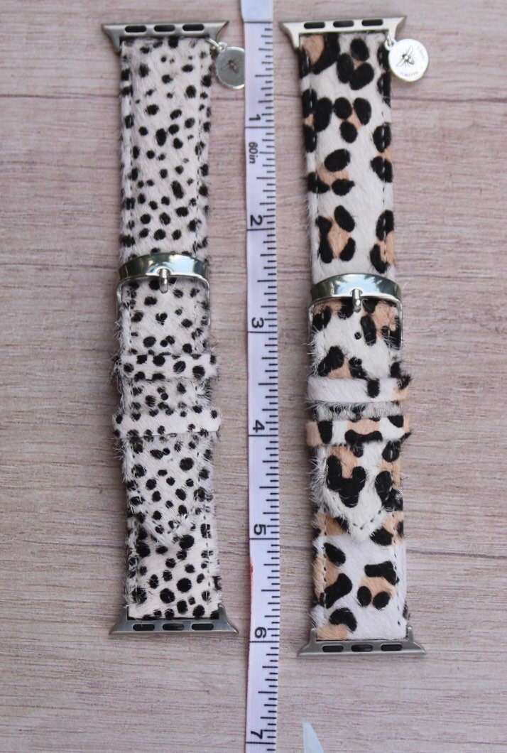 Apple Watch Band / Cheetah or Leopard Print / Silver Hardware | Etsy