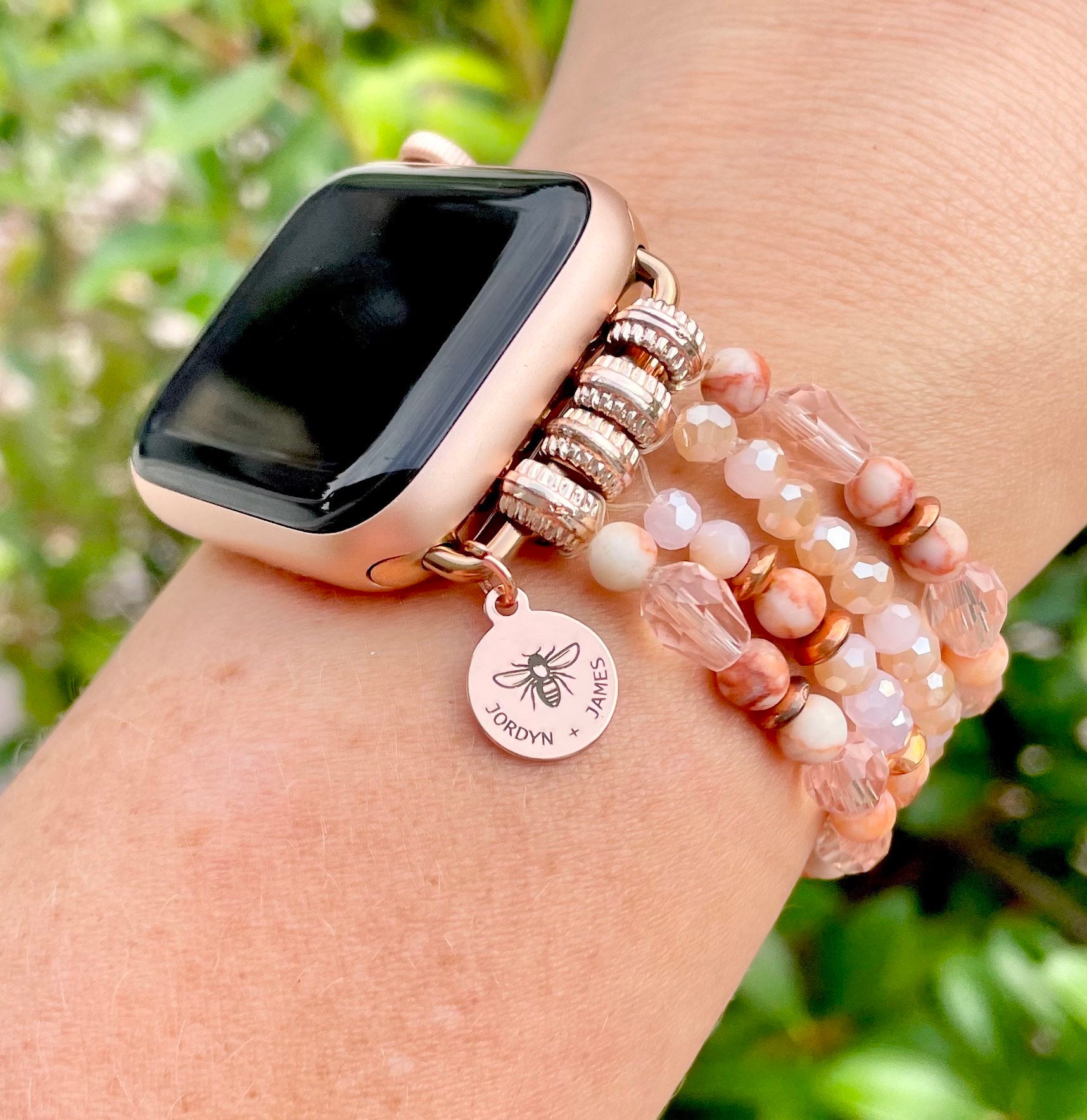 Beaded Watch Band / Compatible With Apple / 38mm 40mm 41mm 