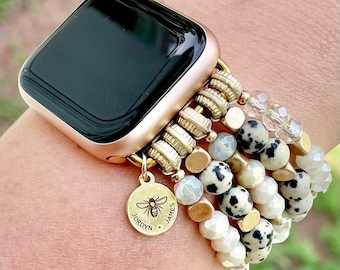 Handmade Malachite Beaded Apple Watch Bracelet – mantrachakra