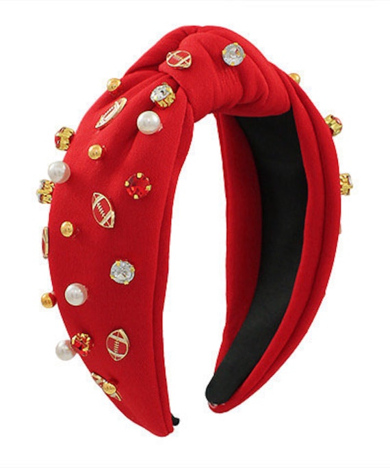 YARIEW Fußball-Stirnband Mit Perlen & Strass – Dehnbar, Für Spieltag & Sport | Hot Pink