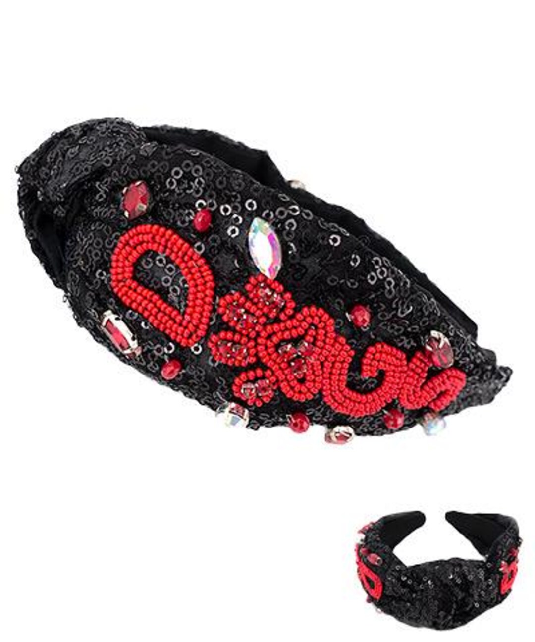 Fascia Per Capelli Con Scritta "Bitch" In Metallo E Strass - Dorata E Nera - Accessorio Per Feste Di Compleanno E Addii Al Nubilato - 4