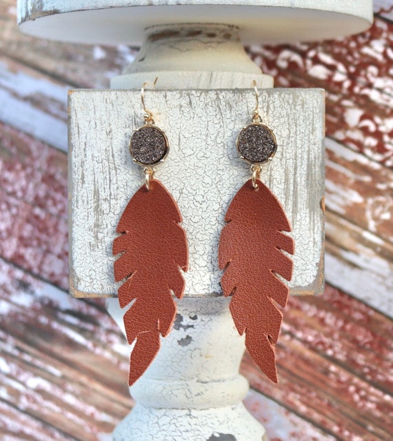 Custom Real Feather Earrings Natural Feather Earrings  Etsy in 2023  Feather  earrings Etsy earrings Feather