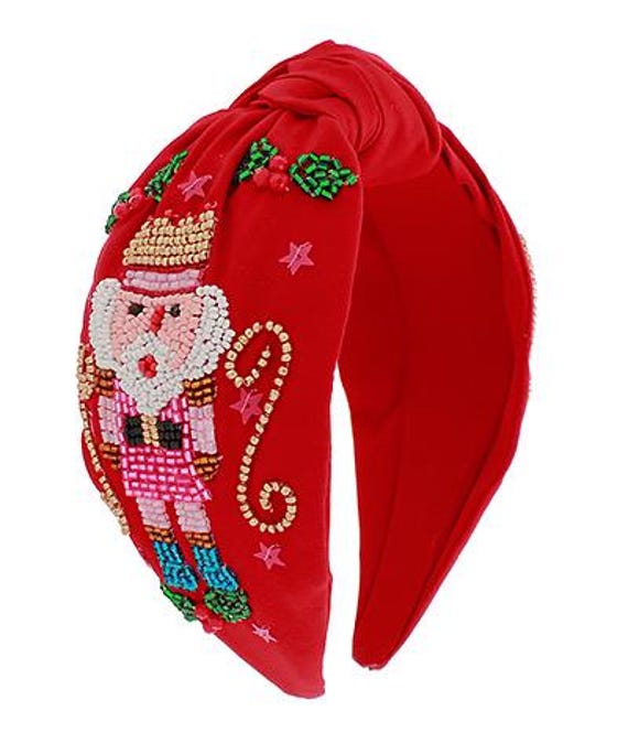 Nutcracker Christmas Headband / Rhinestone Beaded Sequin  display picture 2