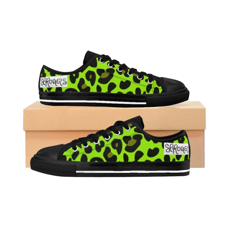 LIME LEOPARD Women/'s Sneakers