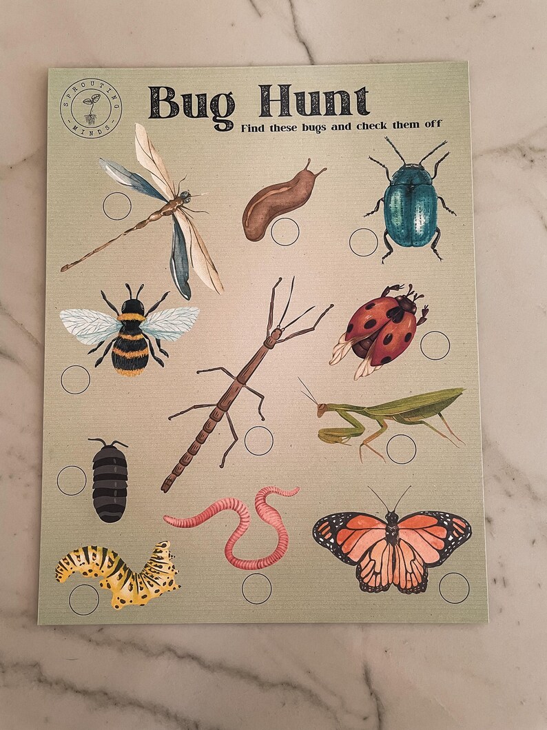 Bug Scavenger Hunt - Digital File - Etsy