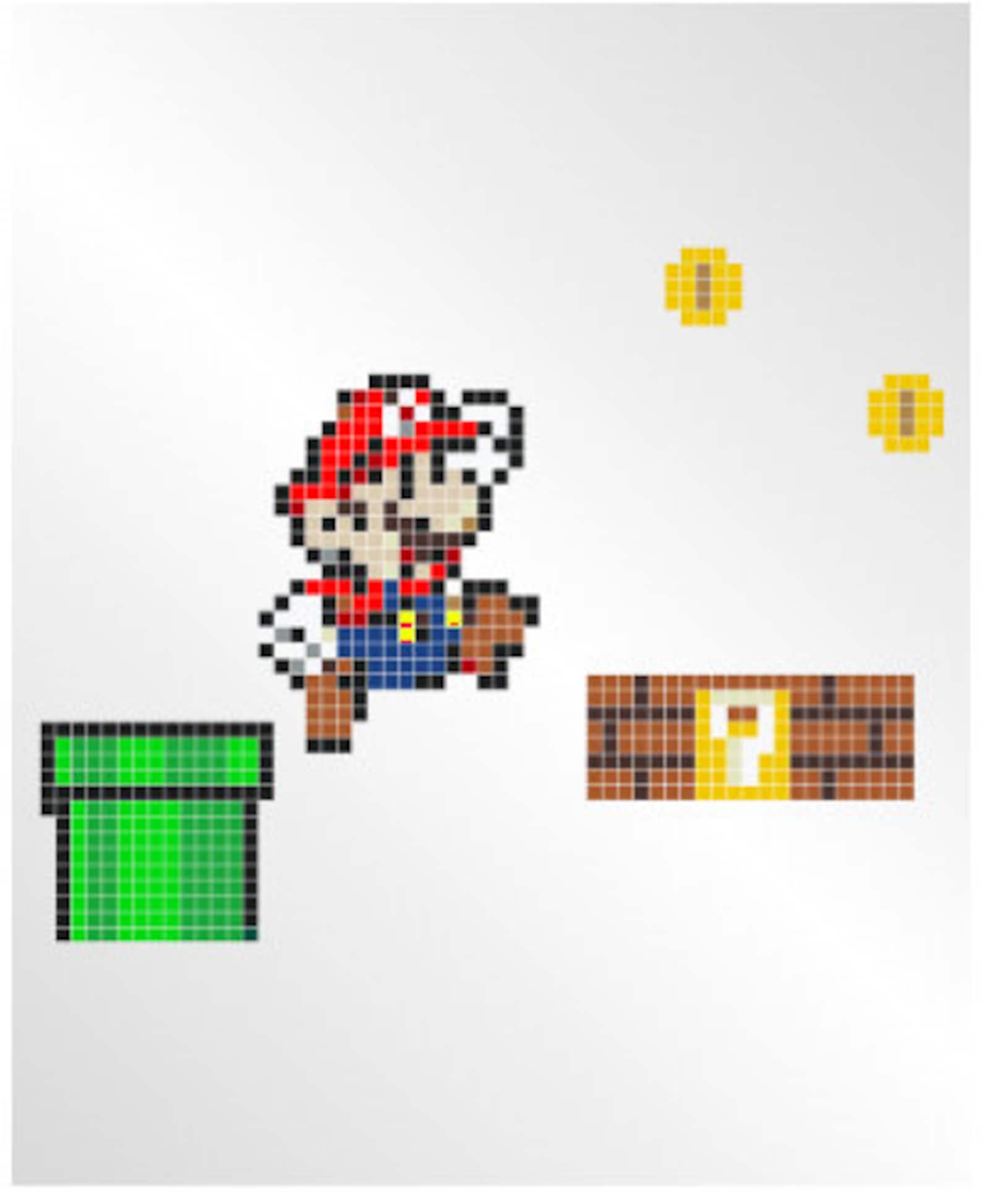 Super Mario Pixel Stickers Wall Decor monde Etsy France