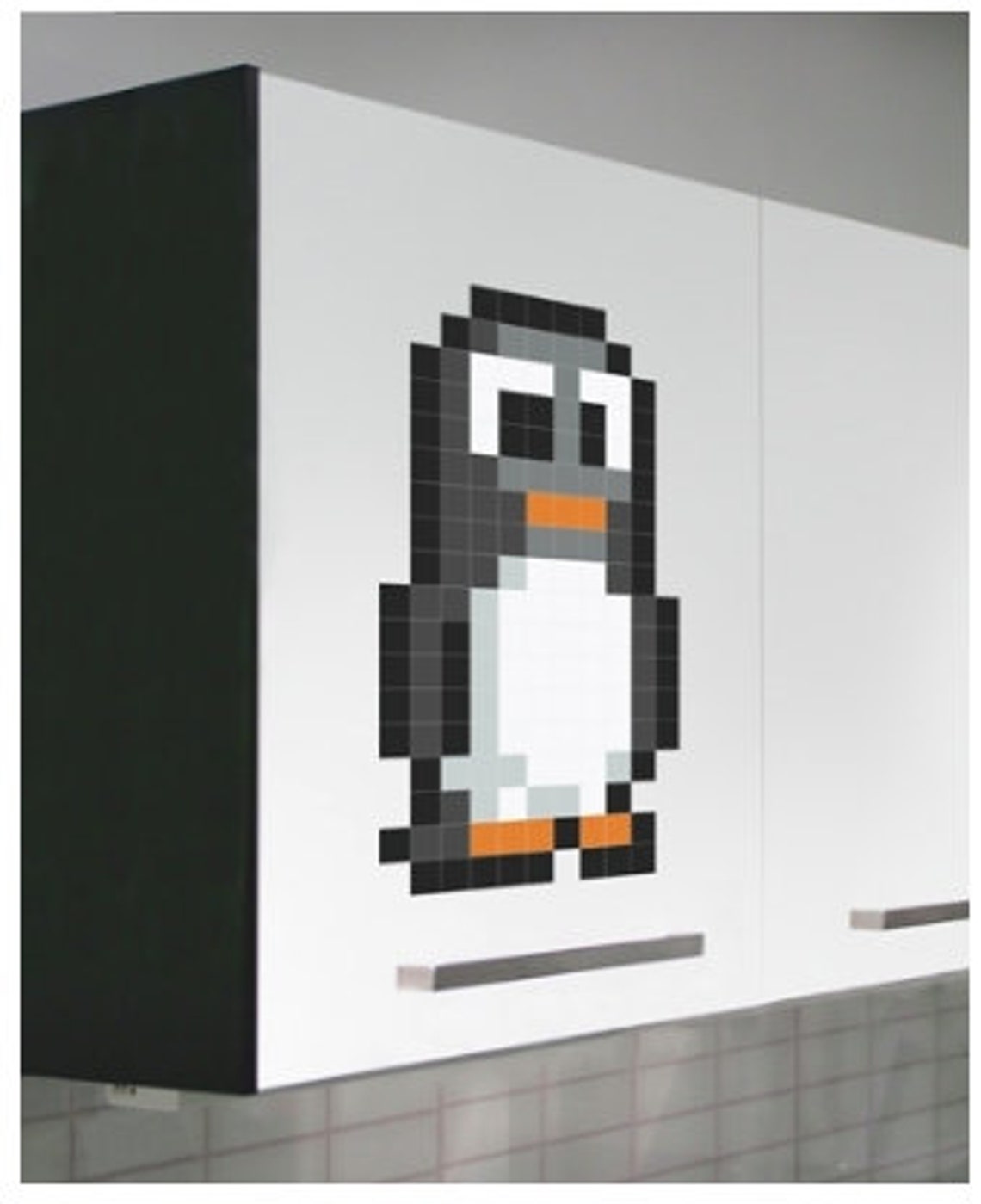 Penguin Pixel Art Stickers Wall Decal Etsy