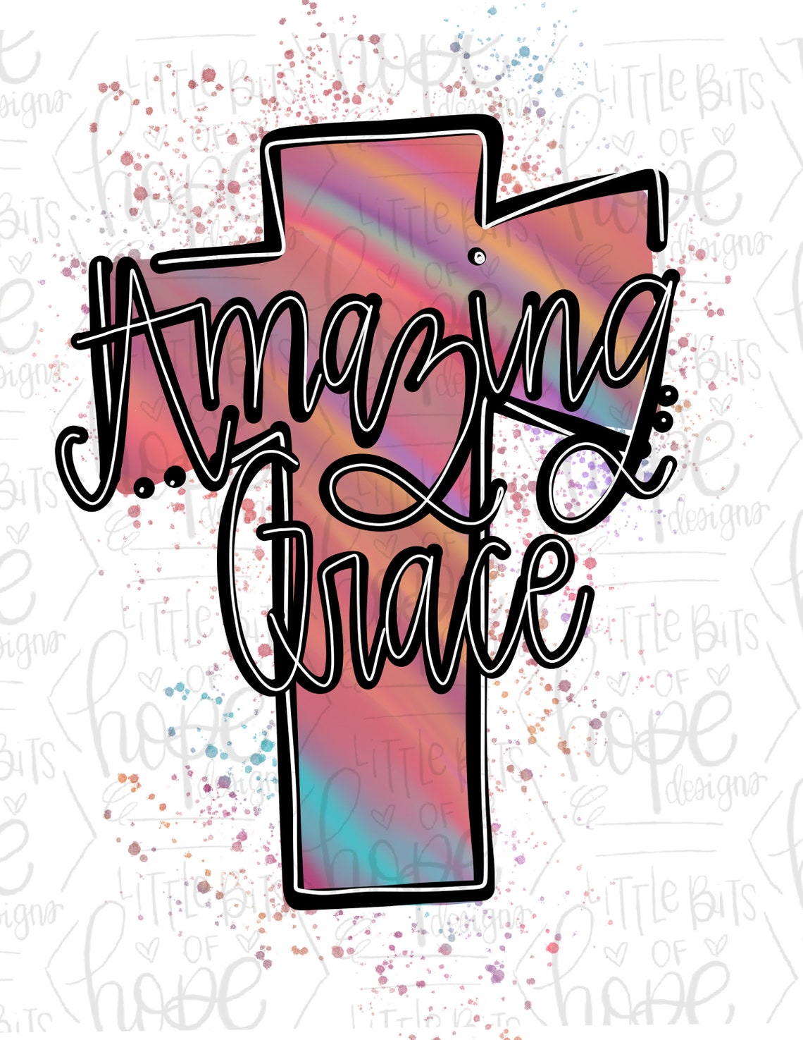 Amazing Grace Watercolor PNG Clipart Etsy UK